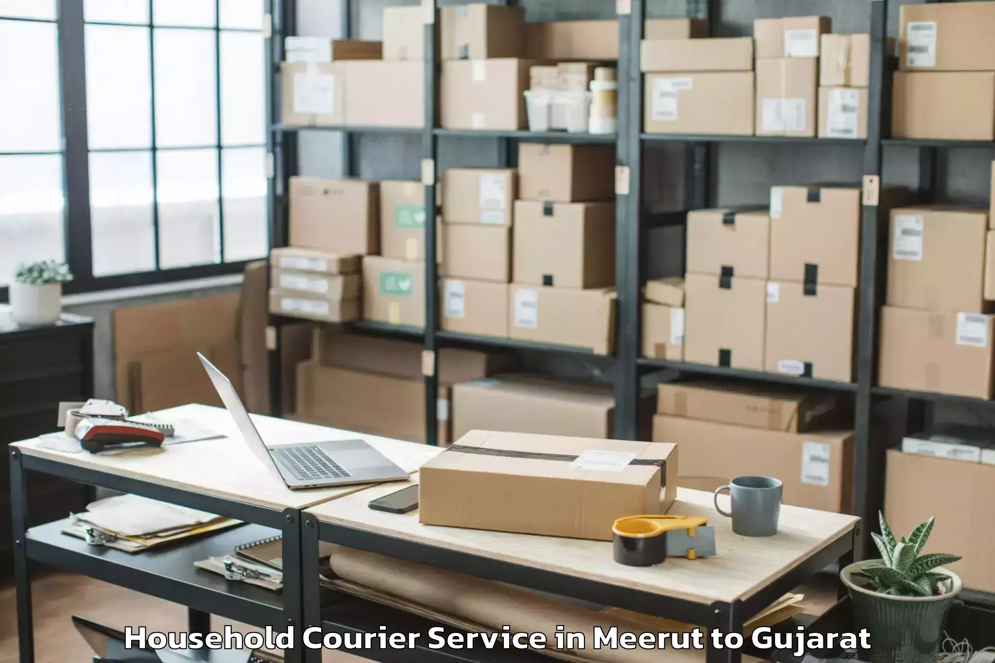 Affordable Meerut to Junagadh Household Courier